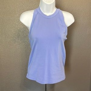 Athleta ribbed halter/tank periwinkle